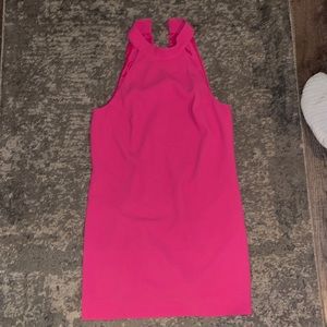 Trina Turk halter neck hot pink dress, size 4